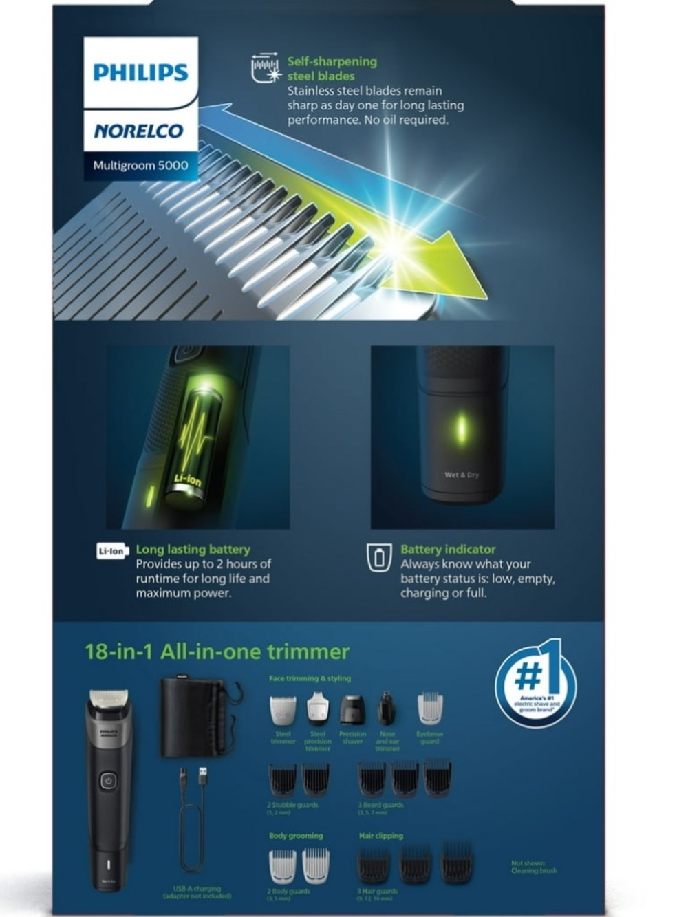MG5900/49 18-Piece All-in-One Trimmer - Black - Picture 5 of 7
